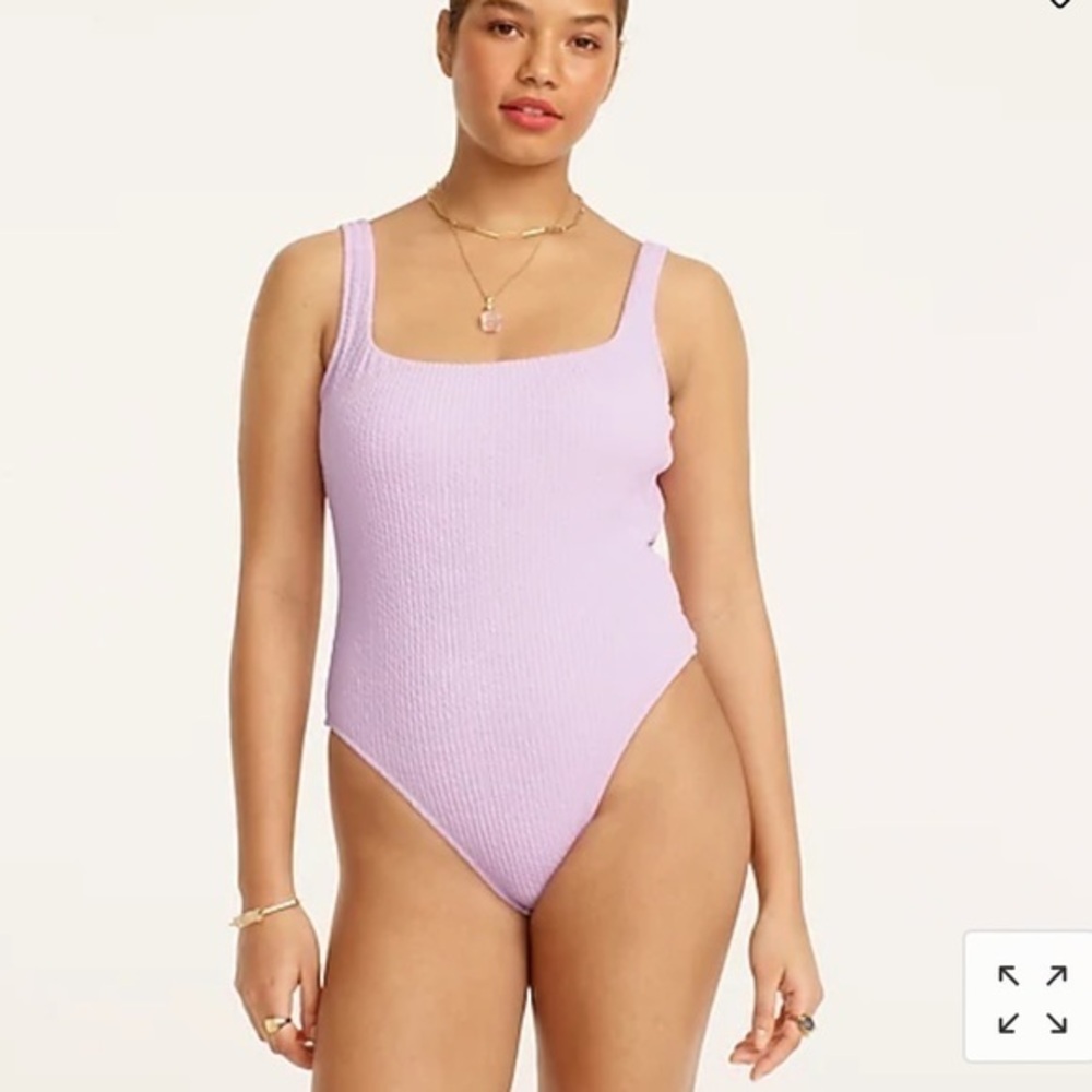 J. Crew Dusty Mauve Pebble Textured One-Piece Swimsuit